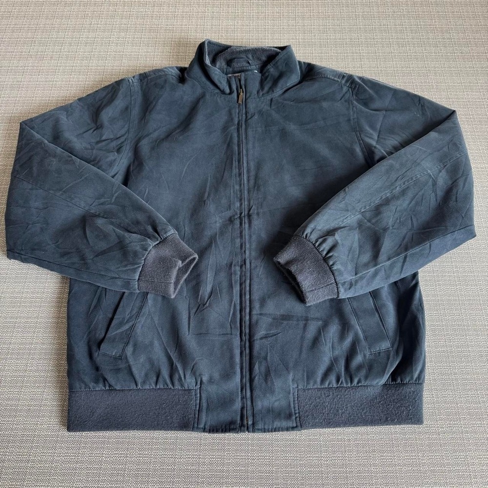 L.L.Bean Vintage Navy Blue Fleece Lined Jacket Size M